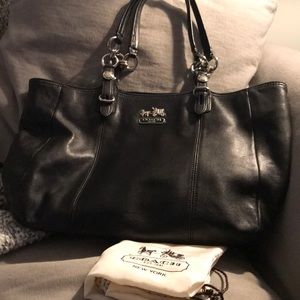 Authentic Coach black leather handbag